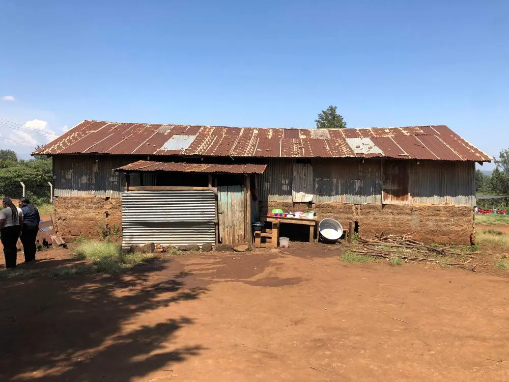 School kitchen standing, the only building left when the dam exploded and swept the school flat
