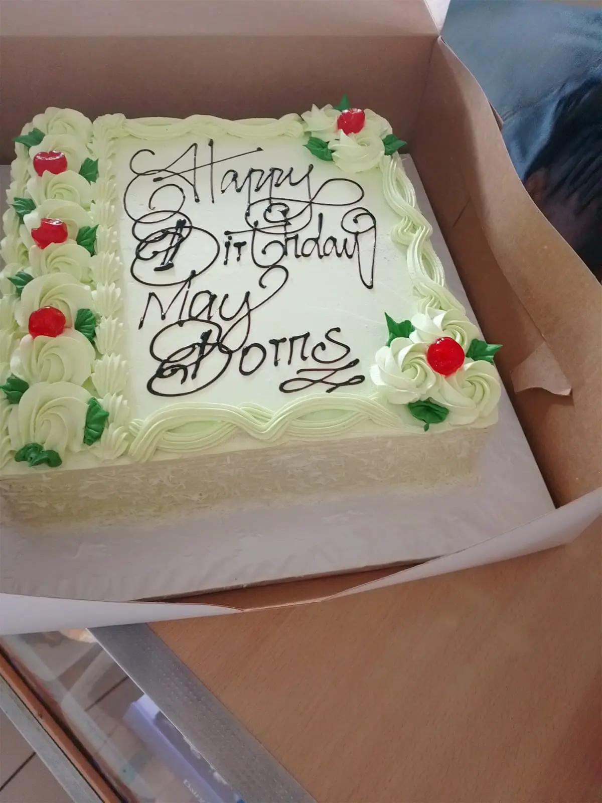 First-birthday cake for students at Nyakinyua Primary School in May, sponsored by Peter and Ann Solai Coffee.